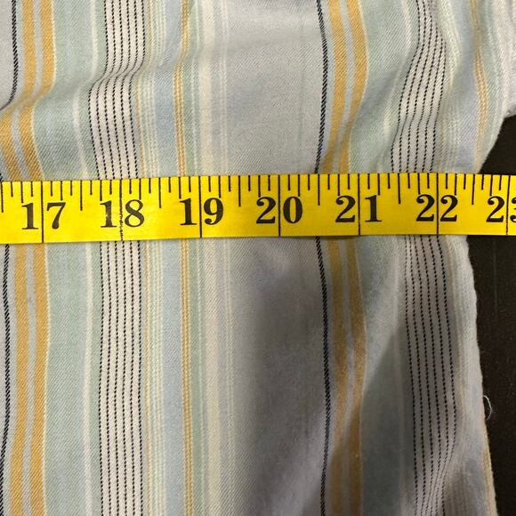 Eddie Bauer Light Blue Striped Soft Cotton Casual Button Down Size M - Picture 8 of 9